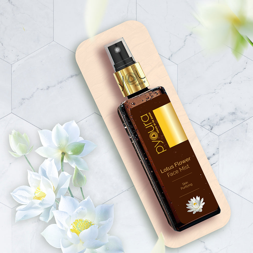 Skin Purifying Lotus Flower <h4> Alcohol Free Face Toner Mist <h4><h6> 100% pure extract of fresh lotus.  No Water. No Steam.<h6>